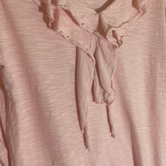 Polo Jeans Company Top Womens Large Pink Ruffle Ralph Lauren V Neck Casual Nice - Picture 8 of 15